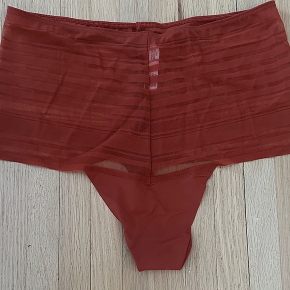 NWOT - Victorias Secret - Sheer Burnt Orange High-Waisted Panties - XL - Picture 3 of 5